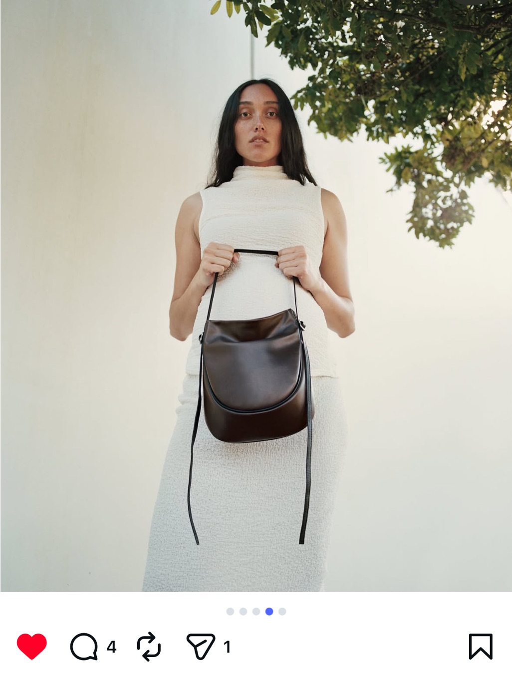 Georgia Jay Ovo Pouch In Black Coffee — image 2 of 4